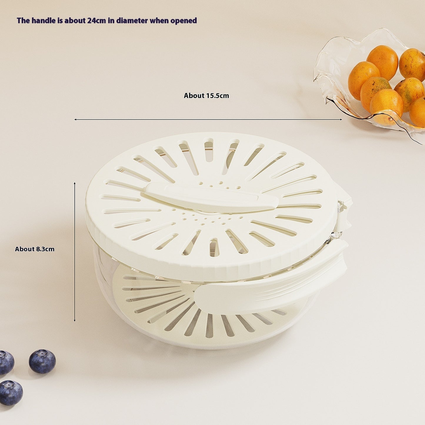 Multifunctional Washing Bowl – Foldable Drain Basket with Lid - Raifaonline