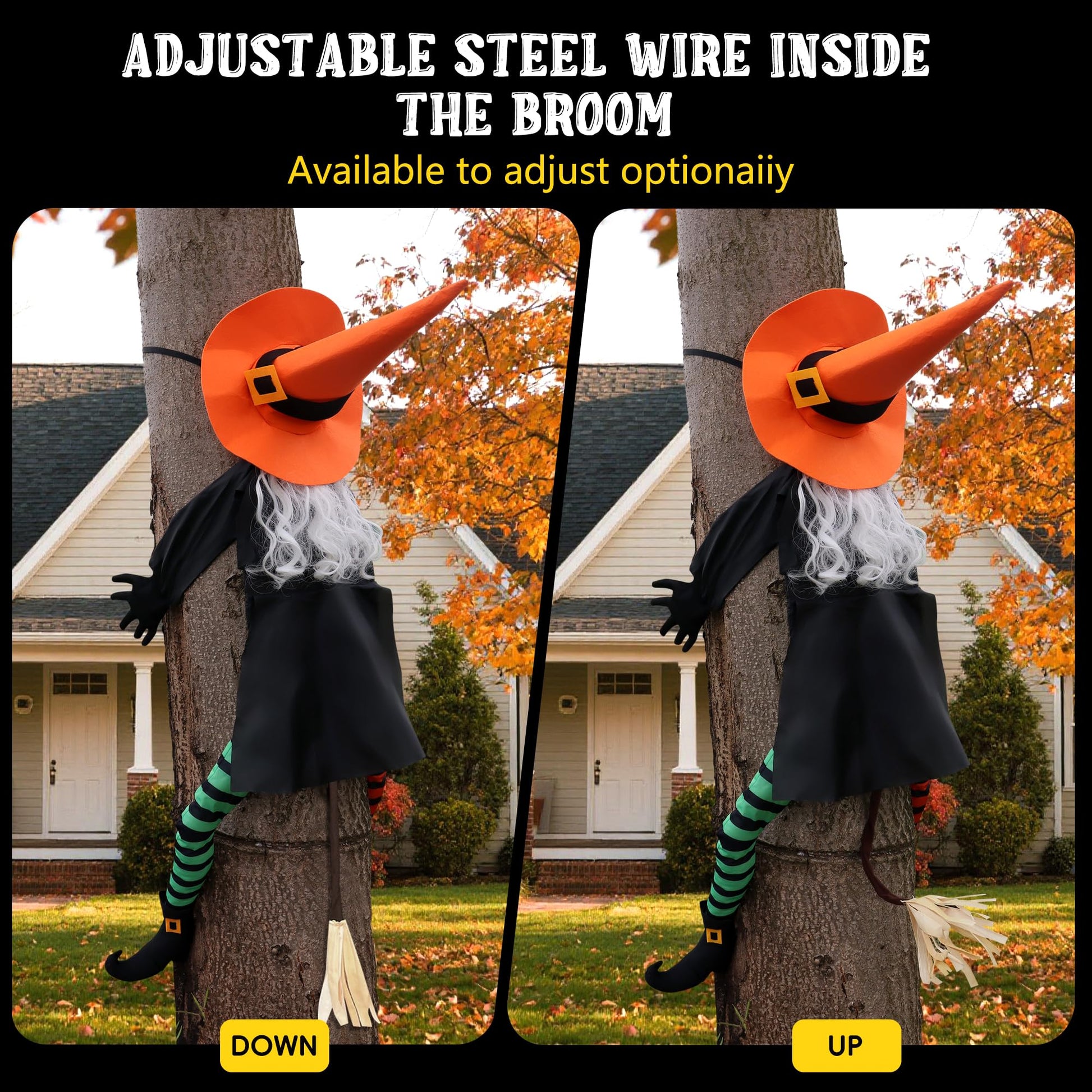 POPGIFTU 64" Crashing Witch into Tree