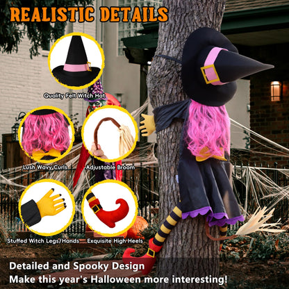 POPGIFTU 64" Crashing Witch into Tree