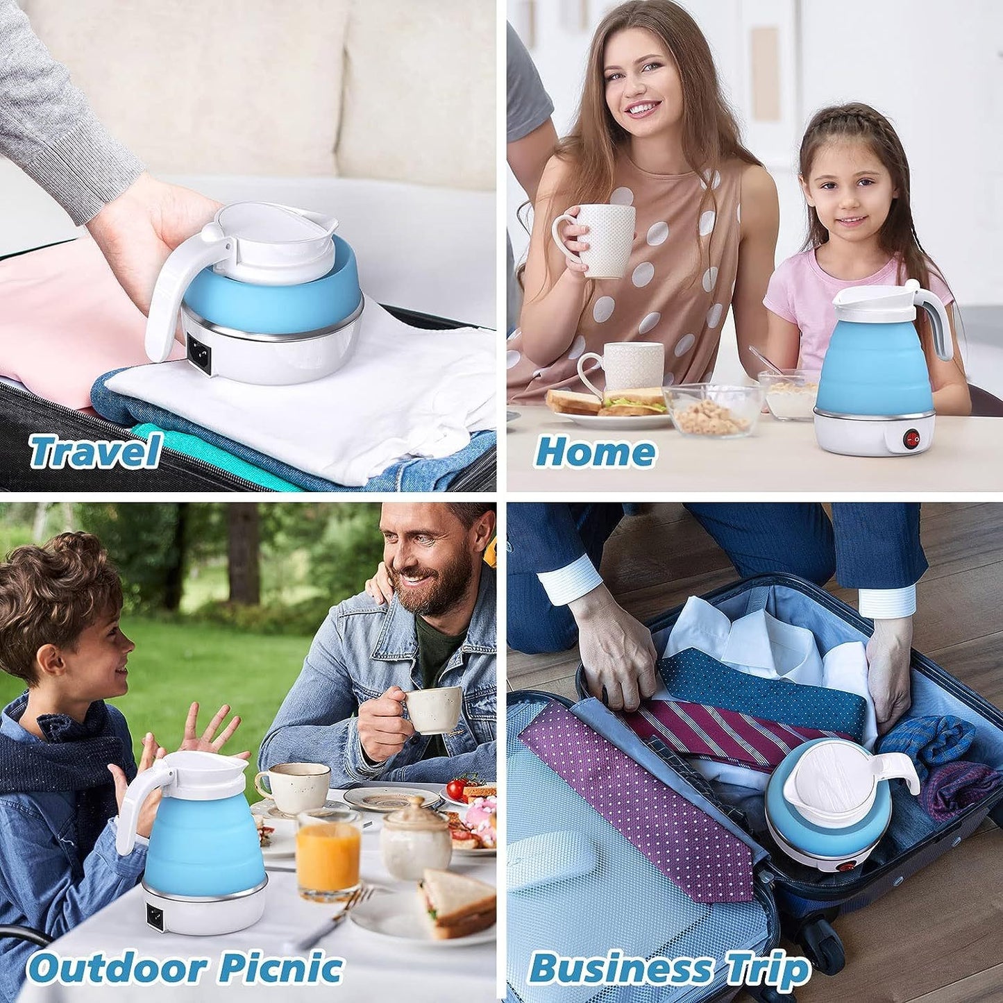 Compact Electric Kettle for Tea and Coffee, Perfect for Camping - Raifaonline