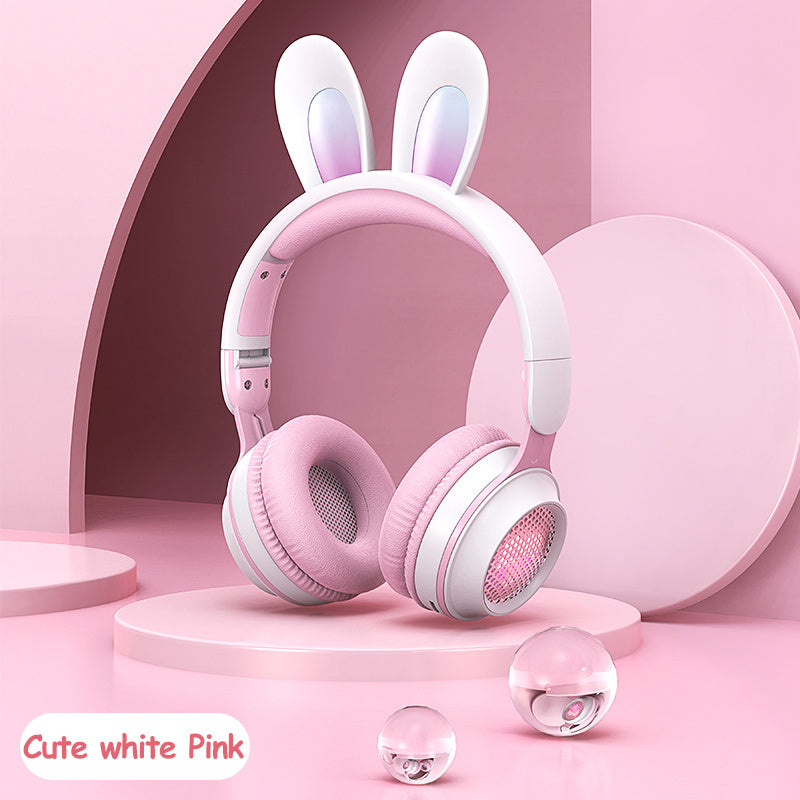 Rabbit Ear  Wireless Luminous Extendable Wheat Headphones