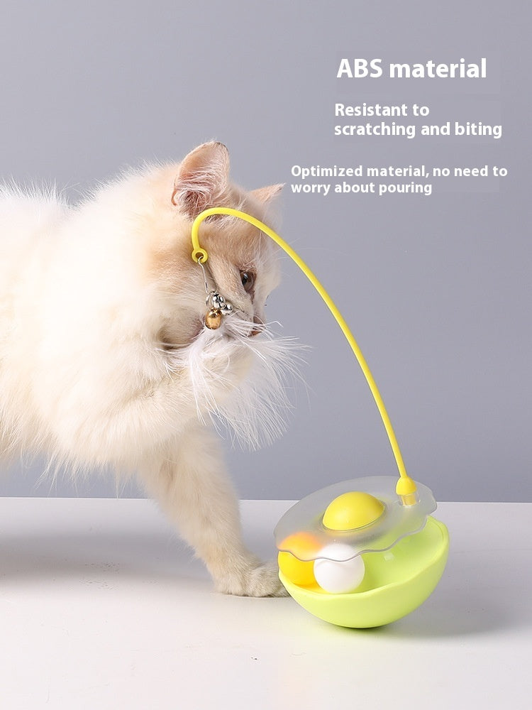 Kitten Play Toy – Wobble Feeder with Teasing Feather Wand - Raifaonline