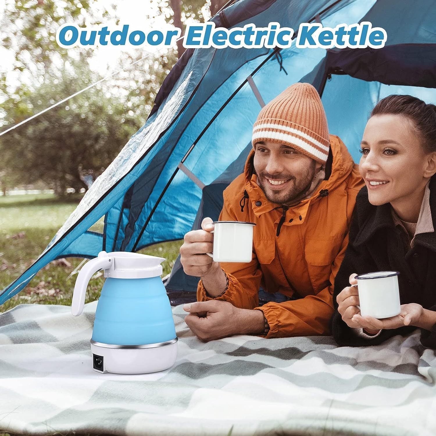 Compact Electric Kettle for Tea and Coffee, Perfect for Camping