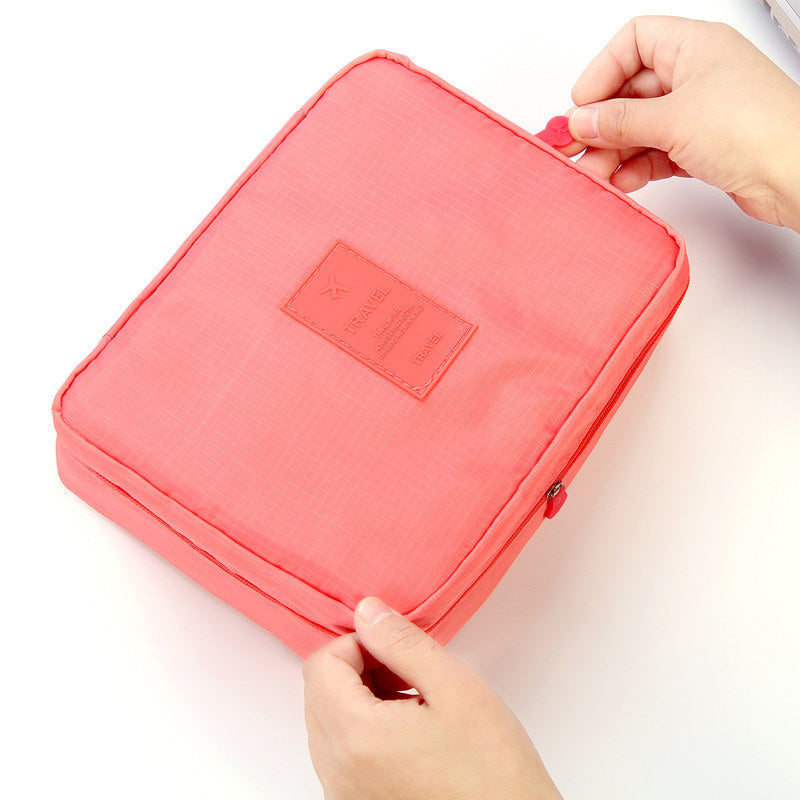 Portable Cosmetic Bag Waterproof Divider Multi-grid Pockets - Raifaonline