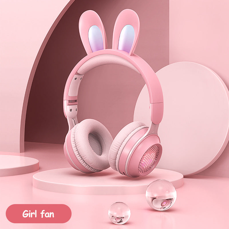 Rabbit Ear  Wireless Luminous Extendable Wheat Headphones