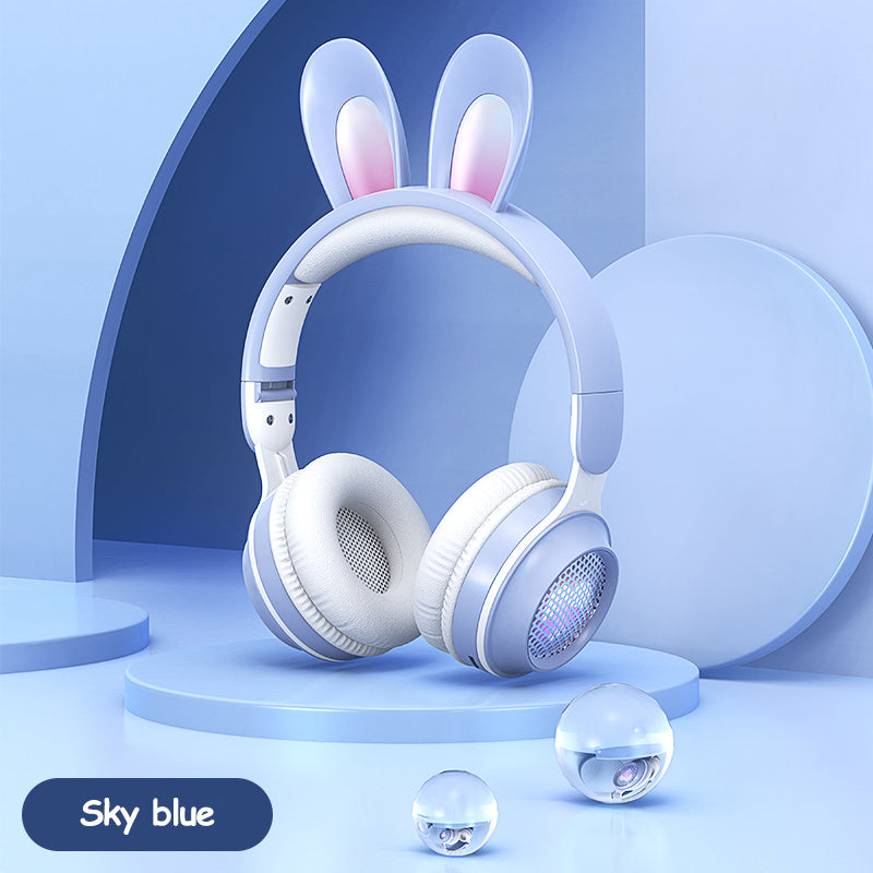 Rabbit Ear  Wireless Luminous Extendable Wheat Headphones