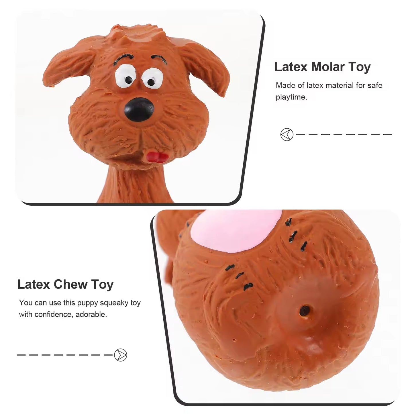 4-Pack Latex Dog Chew Toys with Squeaker