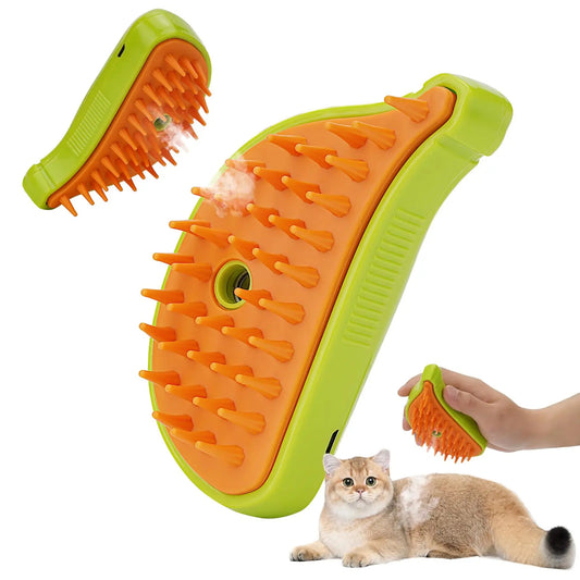 3 In 1 Pet Steam Brush Cat Dog Cleaning Steamy Spray - Raifaonline