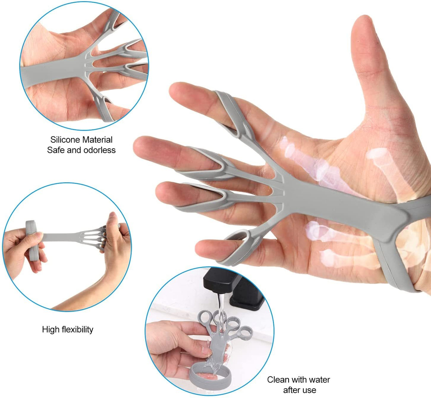 Silicone Finger Exerciser for Hand Grip and Pain Relief - Raifaonline