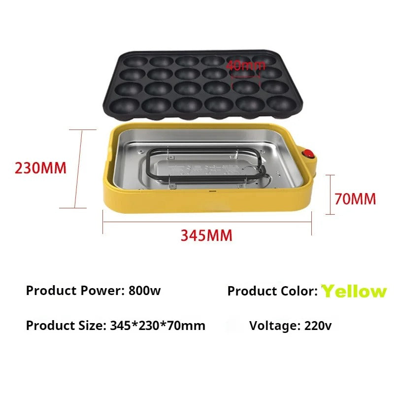 220V Chibi Maruko Baking Machine Household Electric Takoyaki Maker